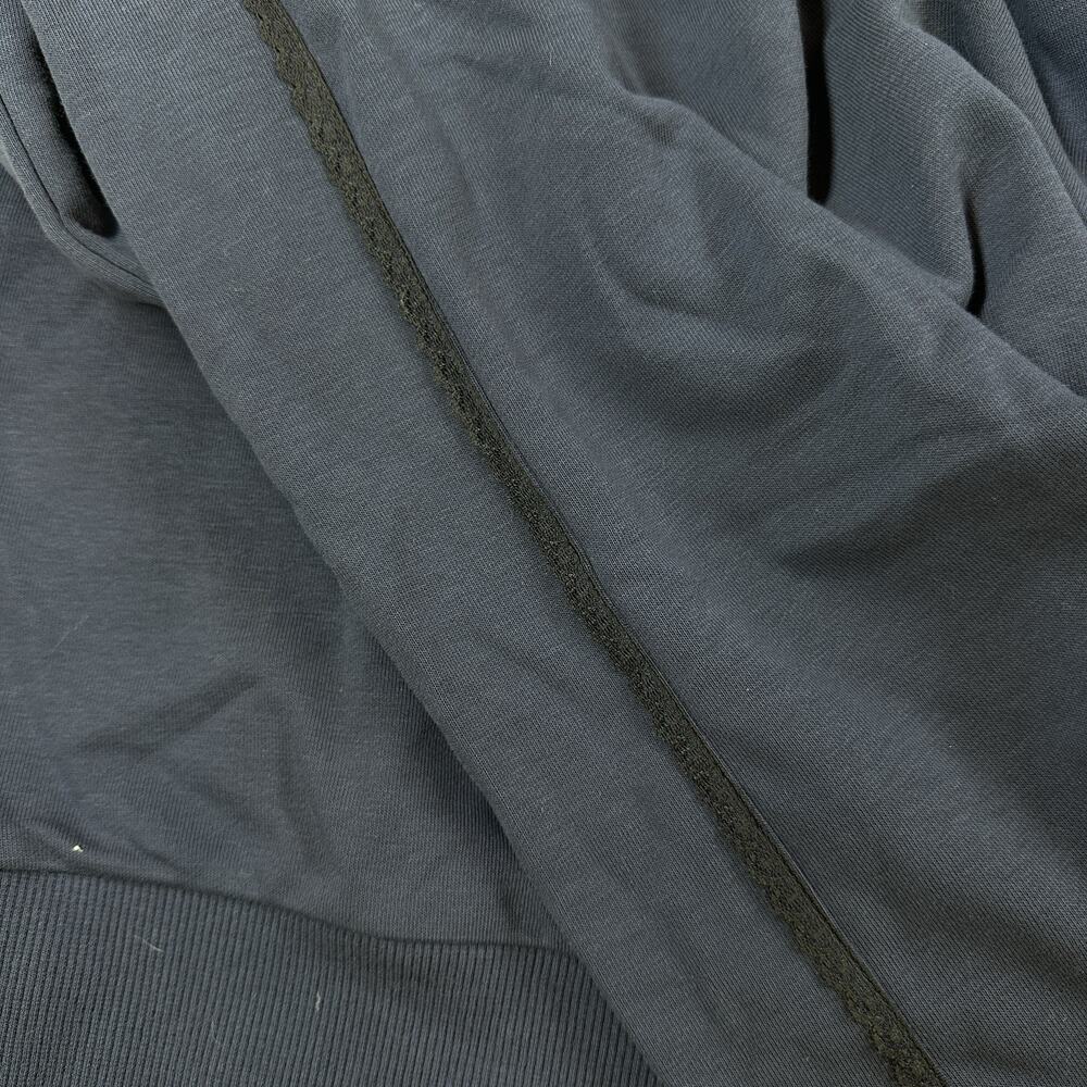 J Jason Wu Navy French Terry Hoodie with Black Contrast Lace Trim size 3XL Plus - Picture 8 of 9